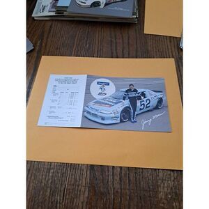 Vintage Jimmy Means 52 Alka-Seltzer Racing Team Fold-Out Driver Card NASCAR 1989